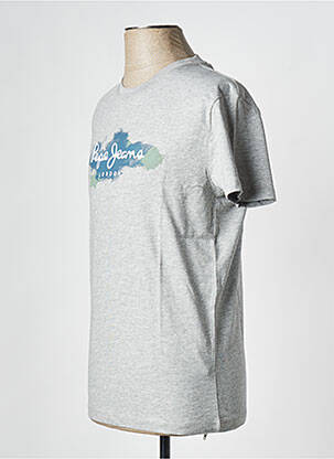 T-shirt col rond gris PEPE JEANS homme