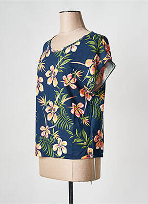 T-shirt col v bleu ROXY femme