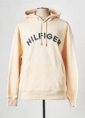 Sweat-shirt à capuche beige TOMMY HILFIGER pour homme seconde vue