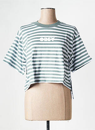 T-shirt bleu OBEY femme