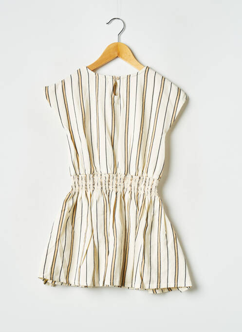 Robe courte beige ARSENE ET LES PIPELETTES pour fille