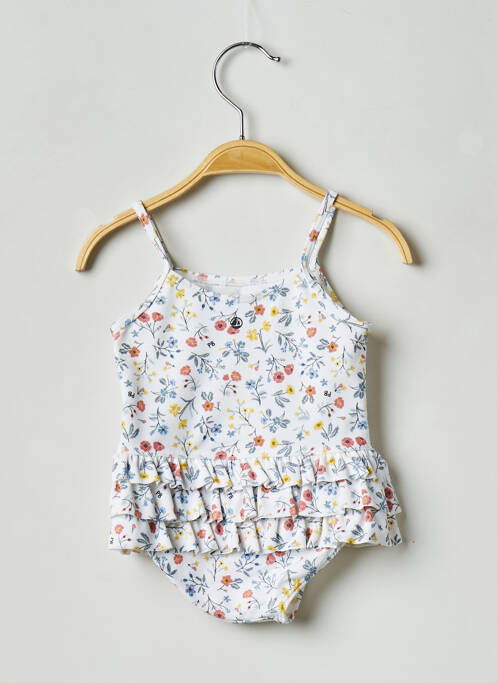 Maillot de bain 1 pièce blanc PETIT BATEAU fille