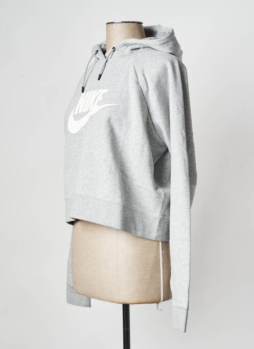 Sweat-shirt à capuche gris NIKE pour femme