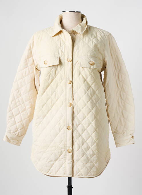 Manteau court beige OBJECT pour femme