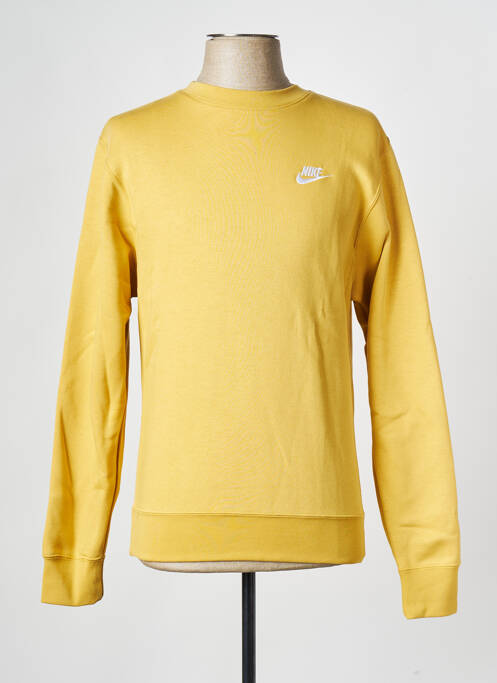 Sweat-shirt jaune NIKE pour homme