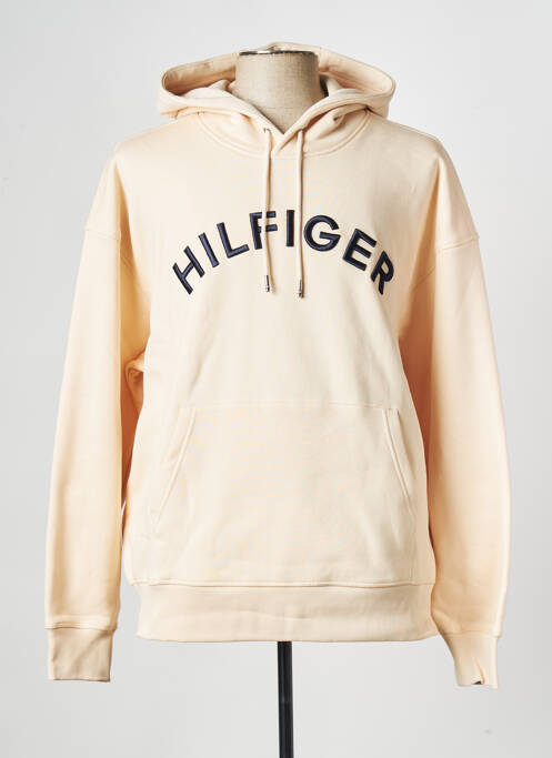 Sweat-shirt à capuche beige TOMMY HILFIGER pour homme