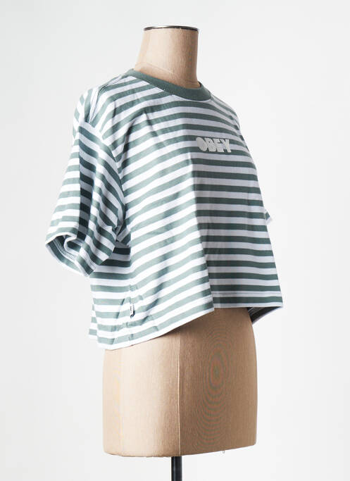 T-shirt bleu OBEY pour femme