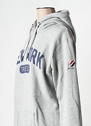 Sweat-shirt gris SUPERDRY femme