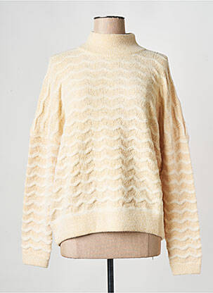 Pull col rond jaune I.CODE (By IKKS) femme