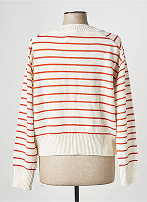 Pull col rond beige LA FEE MARABOUTEE femme
