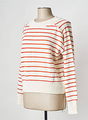 Pull col rond beige LA FEE MARABOUTEE femme