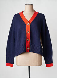 Gilet manches longues col v orange STELLA FOREST femme