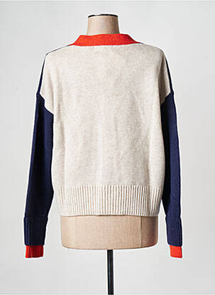 Gilet manches longues col v orange STELLA FOREST femme