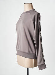 Sweat-shirt marron NIKE pour femme seconde vue