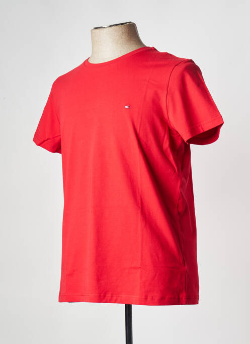 T-shirt rouge TOMMY HILFIGER pour homme