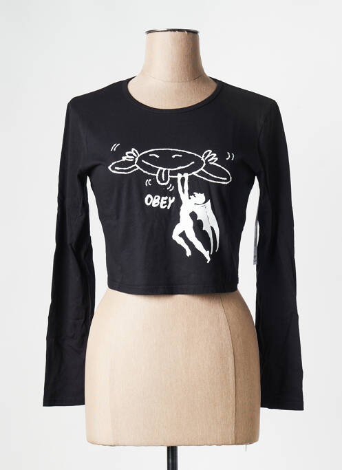 Top noir OBEY pour femme