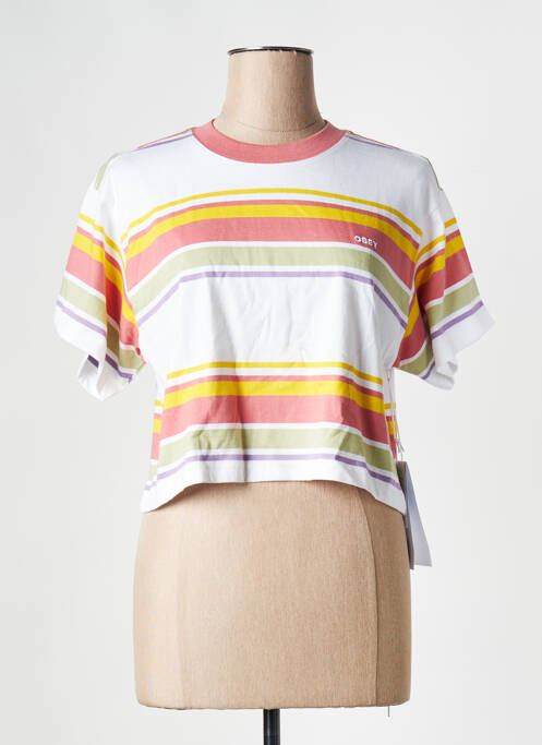 T-shirt rose OBEY pour femme