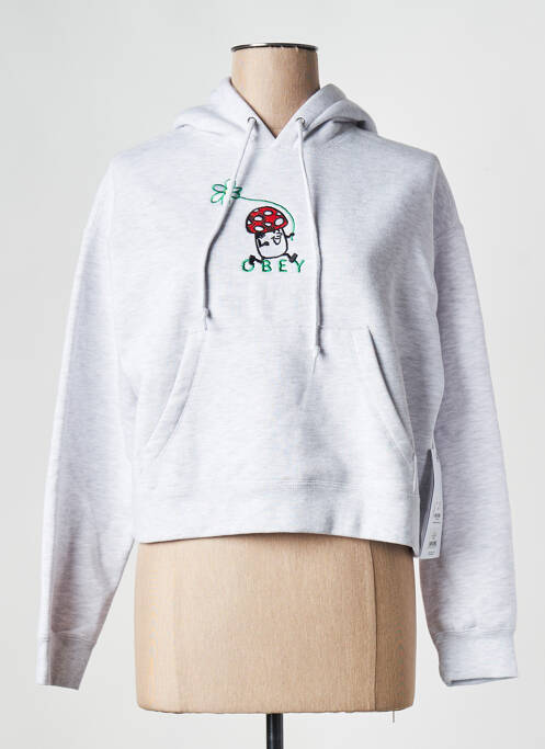 Sweat-shirt gris OBEY pour femme