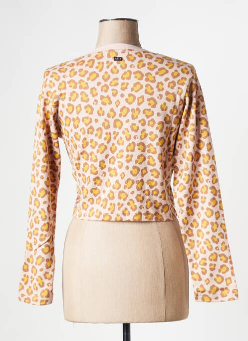 Gilet manches longues rose OBEY pour femme