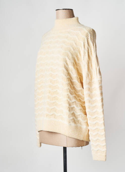 Pull col rond jaune I.CODE (By IKKS) femme