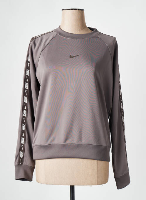 Sweat-shirt marron NIKE pour femme