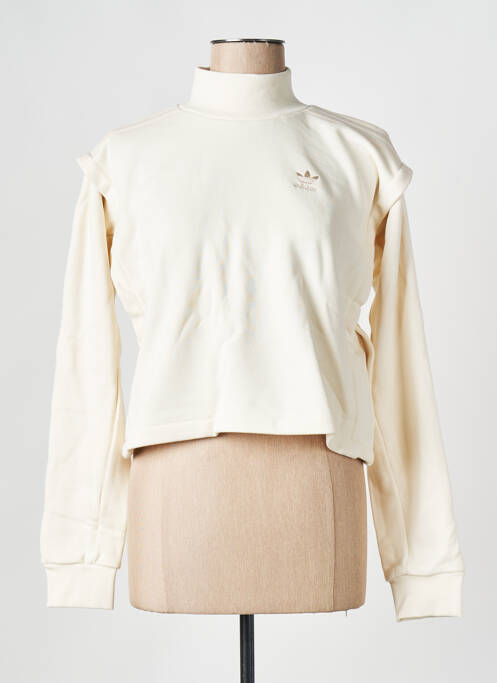 Sweat-shirt beige ADIDAS pour femme