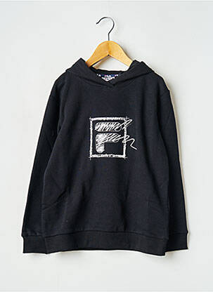 Sweat-shirt à capuche col rond noir FILA garçon