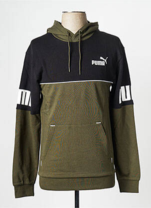Sweat-shirt à capuche col rond vert PUMA homme