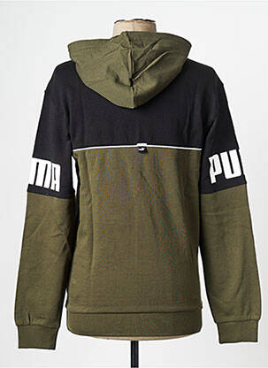 Sweat-shirt à capuche col rond vert PUMA homme