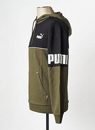 Sweat-shirt à capuche col rond vert PUMA homme