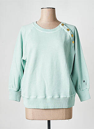 Sweat-shirt col rond vert LEON & HARPER femme