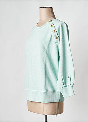 Sweat-shirt col rond vert LEON & HARPER femme