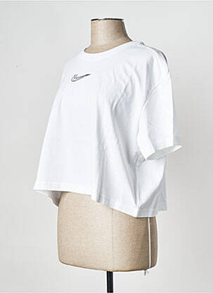 T-shirt col rond blanc NIKE femme