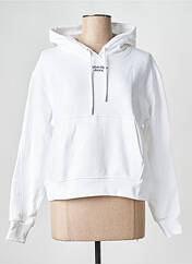 Sweat-shirt à capuche blanc CALVIN KLEIN pour femme seconde vue