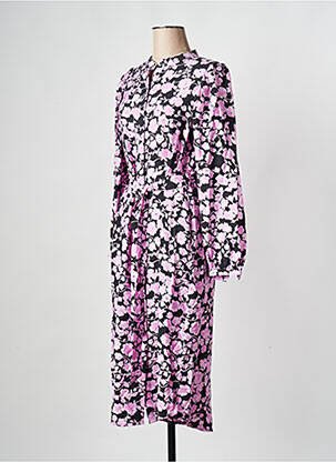 Robe mi-longue rose MSCH COPENHAGEN femme