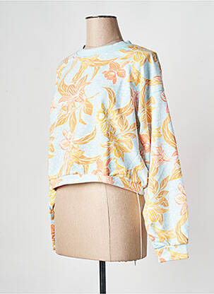 Sweat-shirt col rond jaune ROXY femme