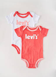 Body lingerie col rond rose LEVIS enfant