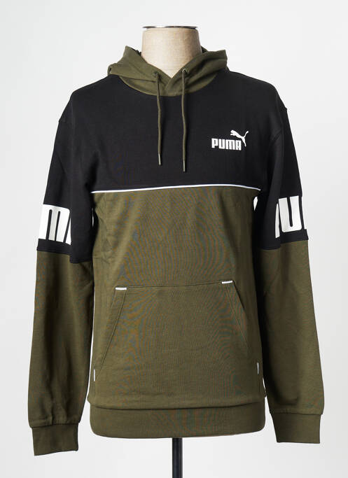 Sweat-shirt à capuche vert PUMA pour homme