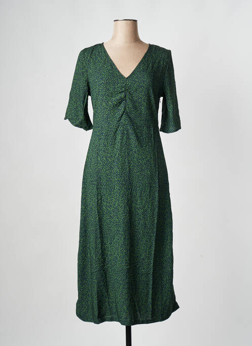 Robe mi-longue vert THINKING MU pour femme