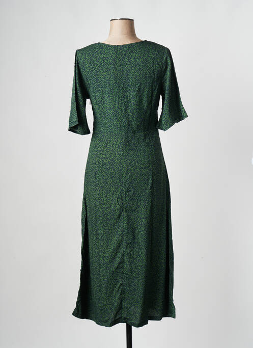 Robe mi-longue vert THINKING MU pour femme