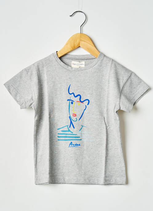 T-shirt gris ARSENE ET LES PIPELETTES pour garçon