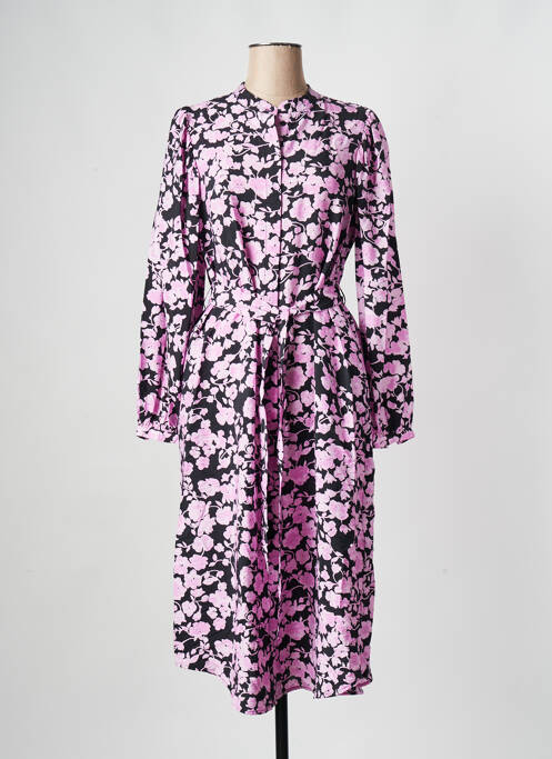 Robe mi-longue rose MOSS COPENHAGEN pour femme