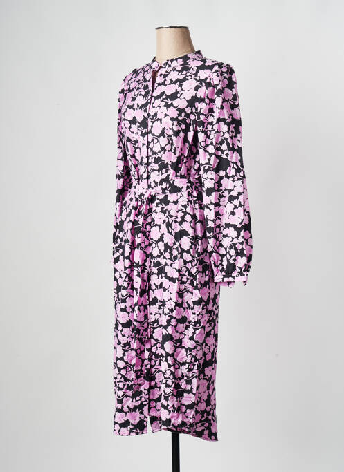 Robe mi-longue rose MOSS COPENHAGEN pour femme