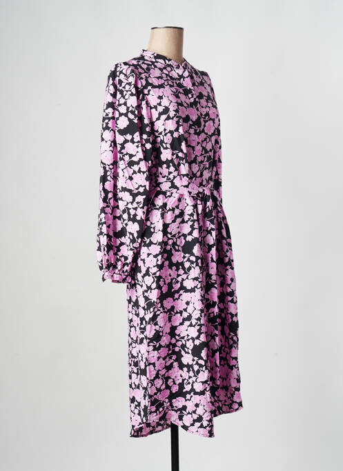 Robe mi-longue rose MOSS COPENHAGEN pour femme