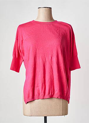 Pull col rond rose SEE U SOON femme
