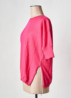 Pull col rond rose SEE U SOON femme