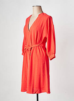 Robe courte col v rouge VERO MODA femme