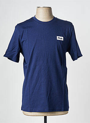 T-shirt col rond bleu FILA homme