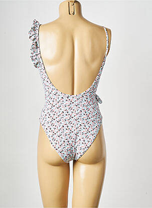 Maillot de bain 1 pièce blanc PIECES femme