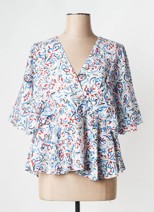 Top bleu THE KORNER pour femme